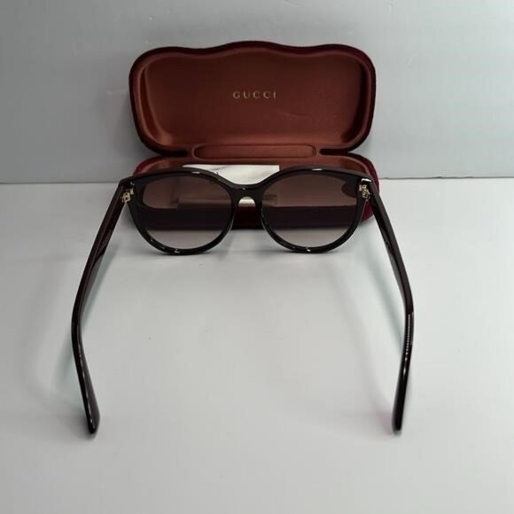 GUCCI GG0636sk 003 WOMENS CAT EYE BROWN BROWN BROWN FASHION DESIGNER EYEWEAR - Picture 13 of 14